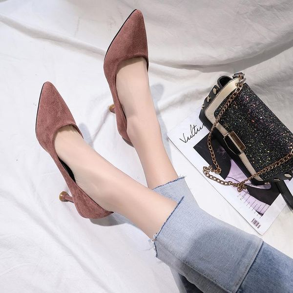 dress shoes size 33-50 nice classic women spring pumps vintage flock solid pointed toe woman ladies non slip shoe for office, Black
dress shoes size 33-50 nice classic women spring pumps vintage flock solid pointed toe woman ladies non slip shoe for office, Black