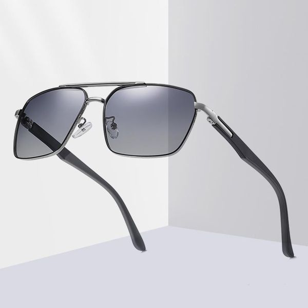 sunglasses square design driving anti-glare double color spring-leg polarized men gafas de sol, White;black
sunglasses square design driving anti-glare double color spring-leg polarized men gafas de sol, White;black