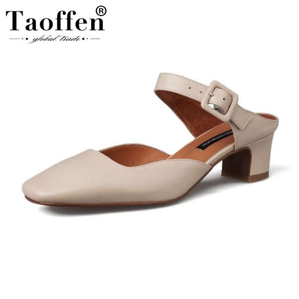 taoffen 2021 women genuine leather sandals slip on summer beach shoes woman office ladies low heel size 34-39, Black
taoffen 2021 women genuine leather sandals slip on summer beach shoes woman office ladies low heel size 34-39, Black