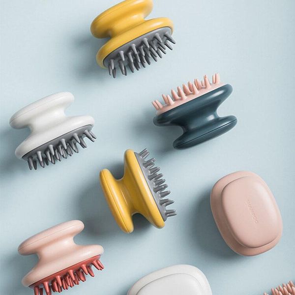 hair brushes handheld abs scalp shampoo massage brush washing shower comb mini head meridian, Silver 
hair brushes handheld abs scalp shampoo massage brush washing shower comb mini head meridian, Silver