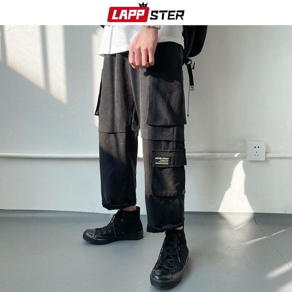 men's pants lappster men japanese streetwear cargo 2021 harem mens military hip hop joggers fashions sweatpants plus size, Black
men's pants lappster men japanese streetwear cargo 2021 harem mens military hip hop joggers fashions sweatpants plus size, Black