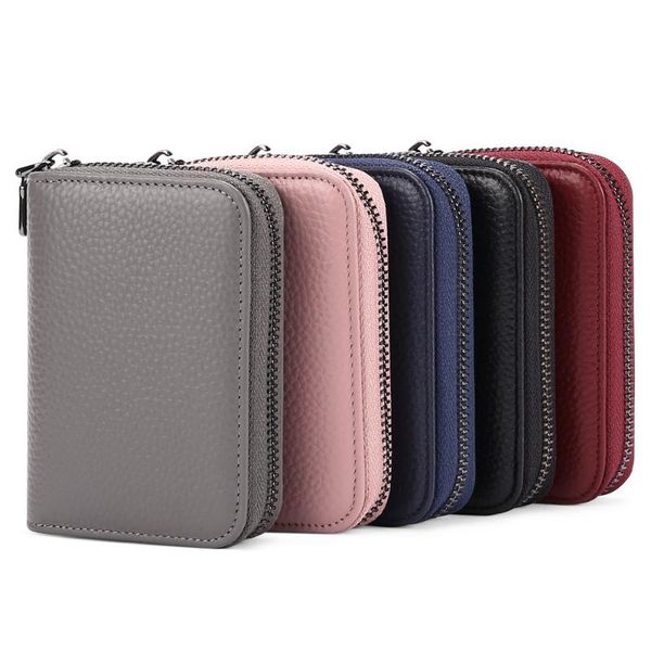 card holders genuine leather id holder fashion candy color thick zipper wallet business bank bag, Brown;gray
card holders genuine leather id holder fashion candy color thick zipper wallet business bank bag, Brown;gray
