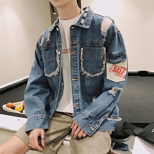 ebaihui harajuku bf wind jacket for men spring autumn popular hole washed denim garment han edition jacket loose fashion coat x09031, Black;brown
ebaihui harajuku bf wind jacket for men spring autumn popular hole washed denim garment han edition jacket loose fashion coat x09031, Black;brown