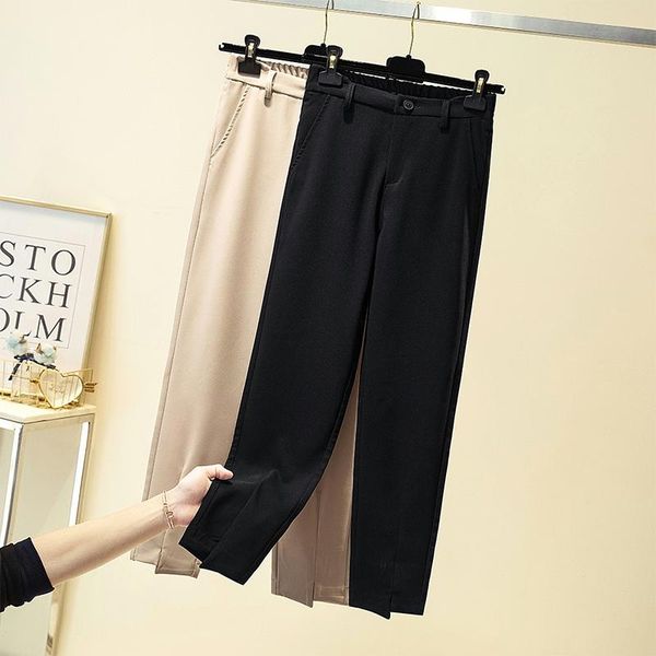 women's pants & capris dress 2021 fat younger sister female autumn suit elastic waist straight stretch trousers for women, Black;white
women's pants & capris dress 2021 fat younger sister female autumn suit elastic waist straight stretch trousers for women, Black;white