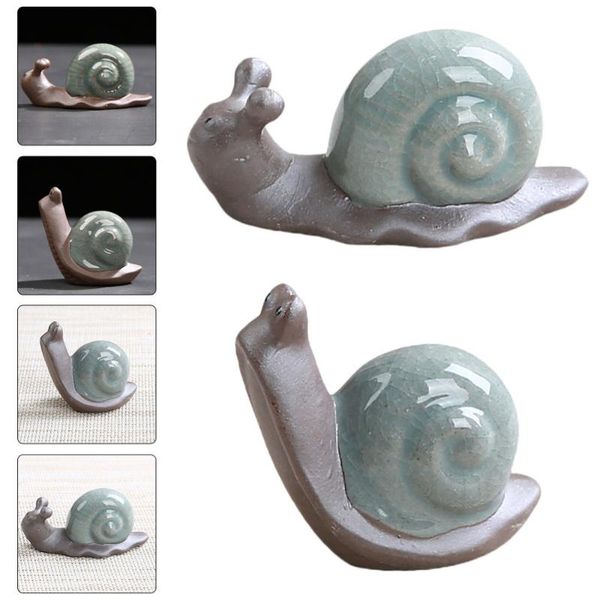 2pcs retro ceramic snail tea pet table adornment chic home decoration decorative objects & figurines
2pcs retro ceramic snail tea pet table adornment chic home decoration decorative objects & figurines