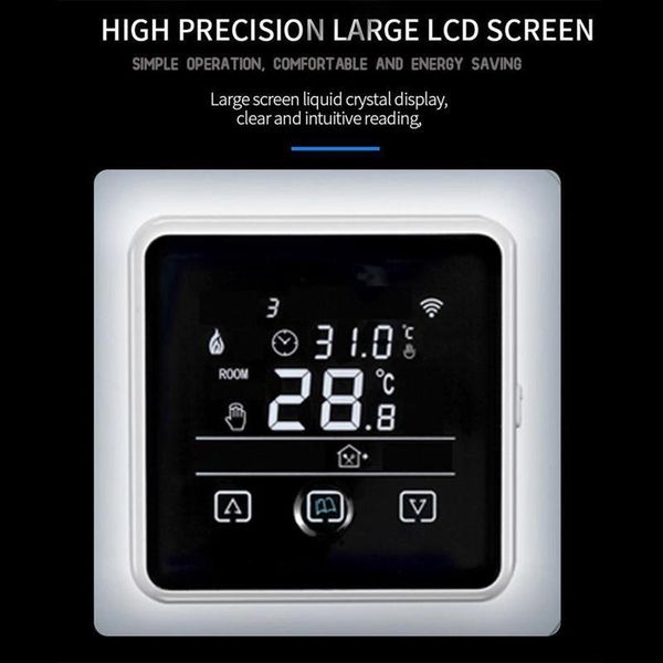 smart home control thermostat programmable wifi temperature controller lcd display touchscreen floor heating
smart home control thermostat programmable wifi temperature controller lcd display touchscreen floor heating