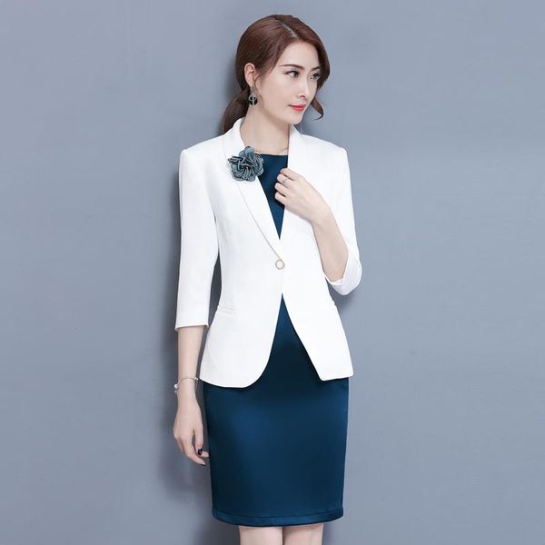 women's suits & blazers women business 2021 fashion autumn jackets and dress slim suit office ladies formal ol work wear sets l1140, White;black
women's suits & blazers women business 2021 fashion autumn jackets and dress slim suit office ladies formal ol work wear sets l1140, White;black