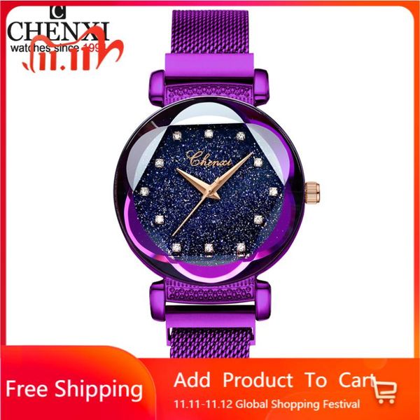 wristwatches 2021 luxury magnet buckle purple starry sky clock relogio feminino watch women elegant fashion lady quartz watches, Slivery;brown
wristwatches 2021 luxury magnet buckle purple starry sky clock relogio feminino watch women elegant fashion lady quartz watches, Slivery;brown