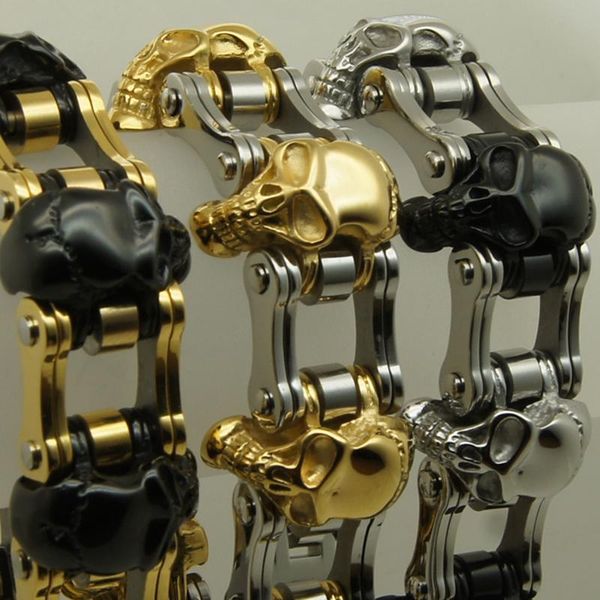 cool men/boy stylish skull motorcycle biker rock 316l stainless steel chain bracelet link,, Black
cool men/boy stylish skull motorcycle biker rock 316l stainless steel chain bracelet link,, Black