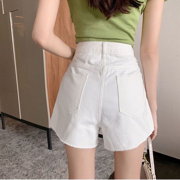 women's shorts summer black or white denim women side zippers korean fashion design hole loose 2owk, White;black
women's shorts summer black or white denim women side zippers korean fashion design hole loose 2owk, White;black