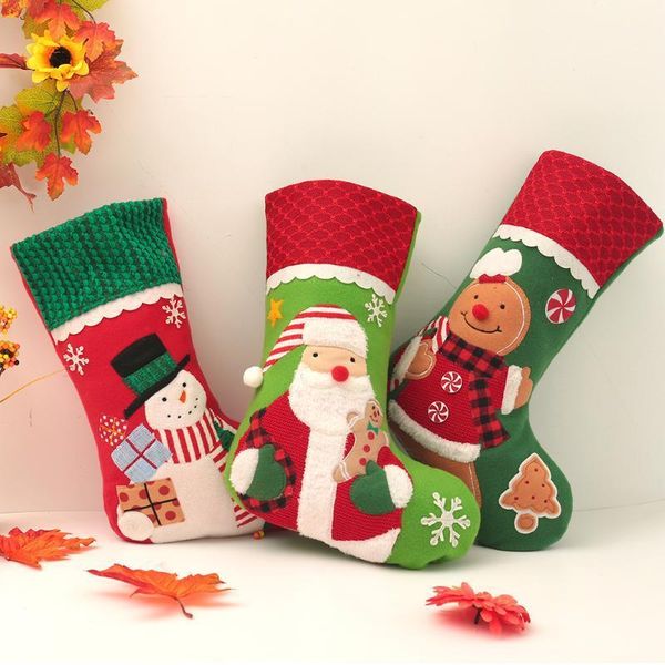 christmas decorations stockings socks with snowman santa embroidery candy gift bag for fireplace xmas tree hanging year decoration
christmas decorations stockings socks with snowman santa embroidery candy gift bag for fireplace xmas tree hanging year decoration