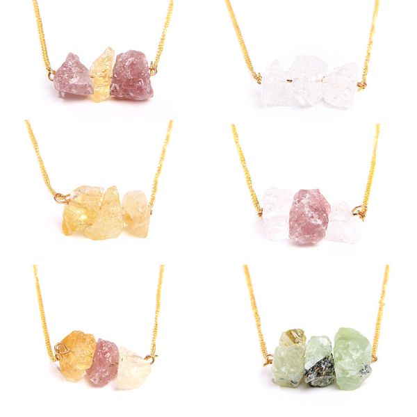 irregular natural crystal stone handmade gold plated chain pendant necklaces for women girl party club jewelry, Silver
irregular natural crystal stone handmade gold plated chain pendant necklaces for women girl party club jewelry, Silver