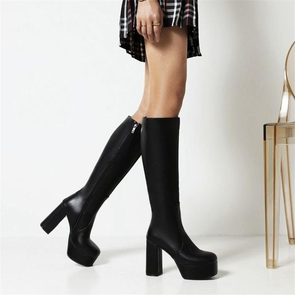 boots pxelena plus size 35-43 gothic knee high women zip chunky heels riding knight long booties lady shoes black white pink
boots pxelena plus size 35-43 gothic knee high women zip chunky heels riding knight long booties lady shoes black white pink