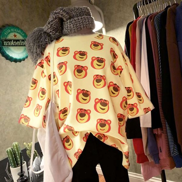 women's t-shirt net red ins super fire short female summer 2021 korean fashion cartoon age reducing loose half sleeve upper garment n7x, White
women's t-shirt net red ins super fire short female summer 2021 korean fashion cartoon age reducing loose half sleeve upper garment n7x, White