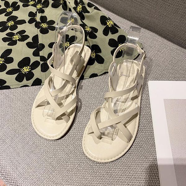 sandals cross strap pu for female summer flat bottom 2021 student soft comfortable fairy style roman beach shoes, Black
sandals cross strap pu for female summer flat bottom 2021 student soft comfortable fairy style roman beach shoes, Black