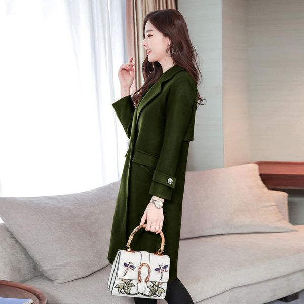 women's wool & blends fashion double breasted women long blend coat slim pockets cashmere jacket solid turn-down collar office ladies c, Black
women's wool & blends fashion double breasted women long blend coat slim pockets cashmere jacket solid turn-down collar office ladies c, Black