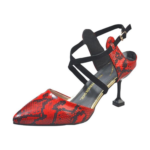 sandals woman snake print pointed cross buckle thin heels large size brand honorable women summer shoes, Black
sandals woman snake print pointed cross buckle thin heels large size brand honorable women summer shoes, Black