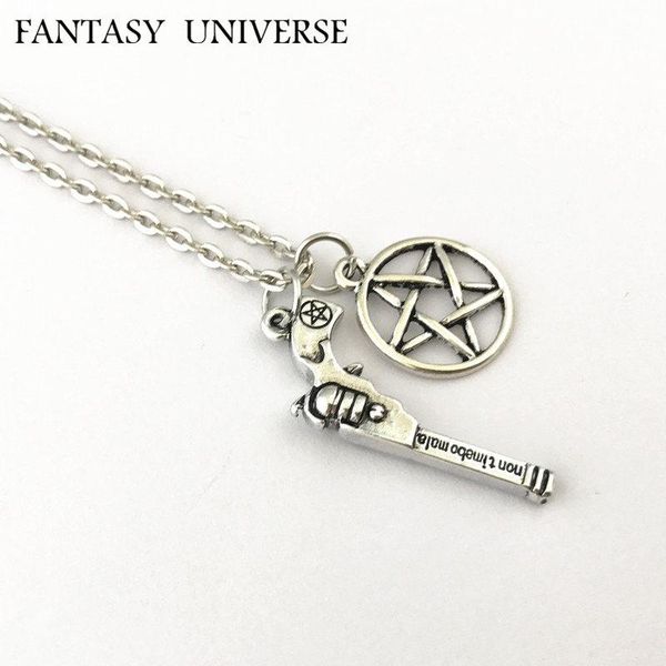 pendant necklaces movie fashion metal kawaii supernatural dean license plate necklace cosplay five-pointed star jewelry woman/m, Silver
pendant necklaces movie fashion metal kawaii supernatural dean license plate necklace cosplay five-pointed star jewelry woman/m, Silver