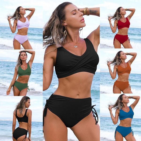 women's swimwear 2021 swimsuit twist bag bikini female high waist solid knot printed low two pieces set, White;black
women's swimwear 2021 swimsuit twist bag bikini female high waist solid knot printed low two pieces set, White;black