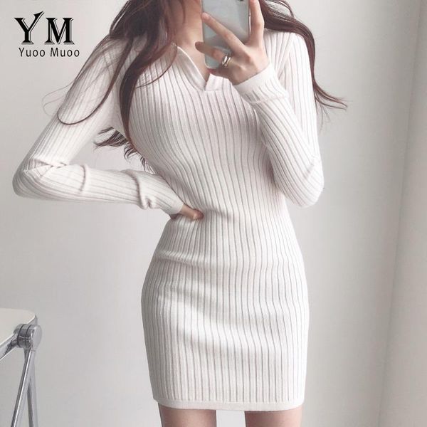 casual dresses yuoomuoo long sleeve sweater dress female turn-down collar white mini chic korean short autumn 2021, Black;gray
casual dresses yuoomuoo long sleeve sweater dress female turn-down collar white mini chic korean short autumn 2021, Black;gray
