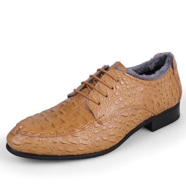 dress shoes winter fleece casual mens genuine leather crocodile lace-up italian stylist flat formal oxfords wedding shoe 38-50, Black
dress shoes winter fleece casual mens genuine leather crocodile lace-up italian stylist flat formal oxfords wedding shoe 38-50, Black