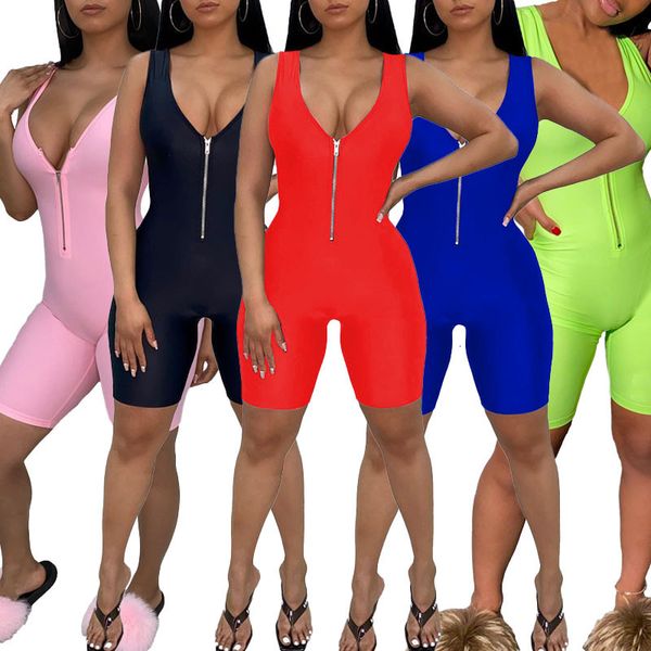 women's jumpsuits & rompers desinger women shorts bodysuit workout zipper skinny short sleeve v-neck onesies pineapple cloth ladie, Black;white
women's jumpsuits & rompers desinger women shorts bodysuit workout zipper skinny short sleeve v-neck onesies pineapple cloth ladie, Black;white