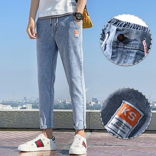 men's jeans spring&summer korean version of ins tide brand casual comfortable self-cultivation all-match seans, Blue
men's jeans spring&summer korean version of ins tide brand casual comfortable self-cultivation all-match seans, Blue