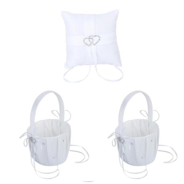 vases 2 piece white flower girl basket crystal rhinestone decor and 1 bag ring cushions 10 cm x double heart
vases 2 piece white flower girl basket crystal rhinestone decor and 1 bag ring cushions 10 cm x double heart
