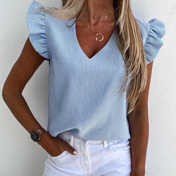 women pineapple floral print ruffle blouse 2021 summer butterfly sleeve shirt elegant office lady o-neck blusa streetwear women's blou, White
women pineapple floral print ruffle blouse 2021 summer butterfly sleeve shirt elegant office lady o-neck blusa streetwear women's blou, White