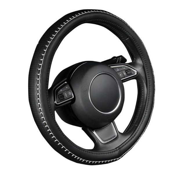 steering wheel covers autoyouth pu leather cover black color with white durable sewing thread m size fits 38cm/15" diameter
steering wheel covers autoyouth pu leather cover black color with white durable sewing thread m size fits 38cm/15" diameter