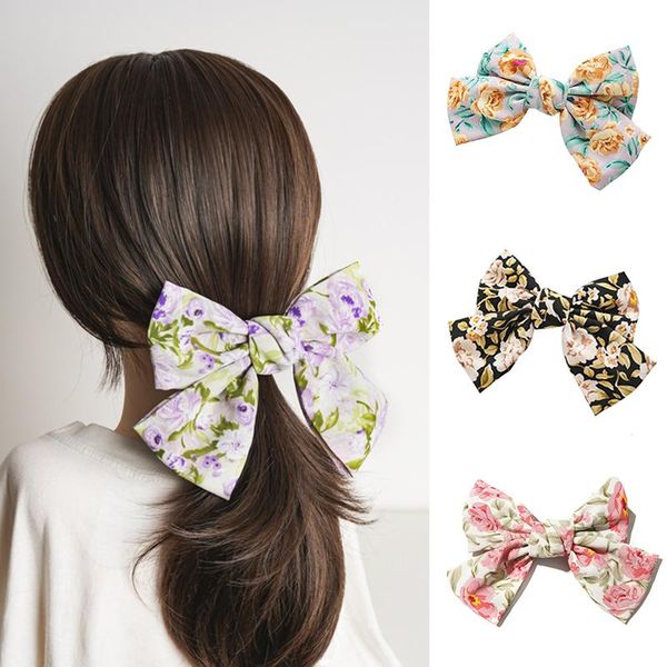 hair accessories french retro floral print large bow hairpin steel clip barrettes for women girls fashion ponytail girl
hair accessories french retro floral print large bow hairpin steel clip barrettes for women girls fashion ponytail girl