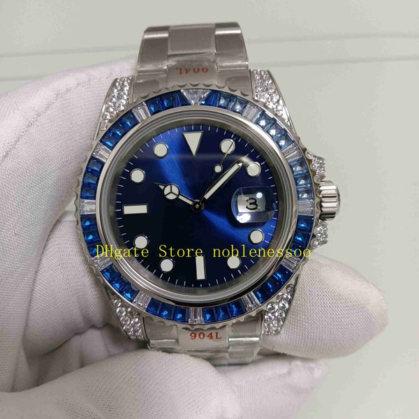 real p 904l steel eta 2836 automatic movement watch men's 40mm bespoke diamond and blue bezel 116659 paveo bracelet mechanical mens spo, Slivery;brown
real p 904l steel eta 2836 automatic movement watch men's 40mm bespoke diamond and blue bezel 116659 paveo bracelet mechanical mens spo, Slivery;brown