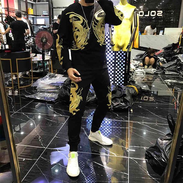 men's tracksuits chinese style men of finely embroidered hoodie fashion movement two parts zbzi, Gray
men's tracksuits chinese style men of finely embroidered hoodie fashion movement two parts zbzi, Gray
