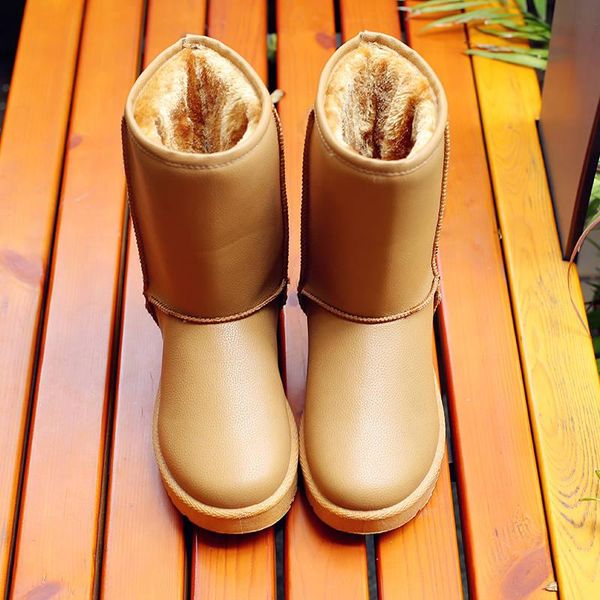 boots platform women winter leather surface non-slip waterproof female snow fur warm ankle, Black
boots platform women winter leather surface non-slip waterproof female snow fur warm ankle, Black