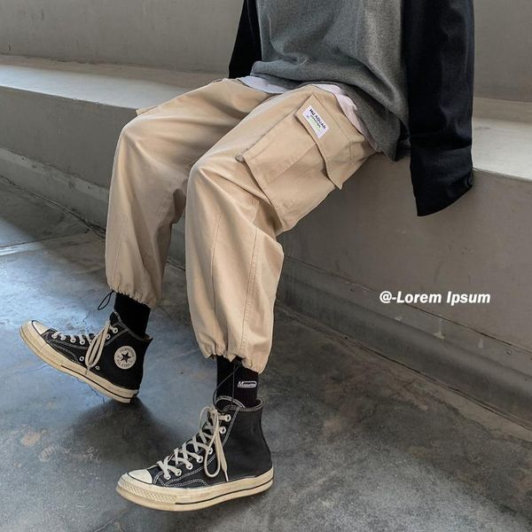 spring cargo pants men's korean fashion casual loose straight-leg harajuku streetwear hip-hop big pockets trousers, Black
spring cargo pants men's korean fashion casual loose straight-leg harajuku streetwear hip-hop big pockets trousers, Black