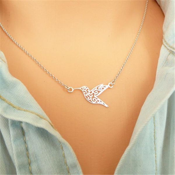 pendant necklaces hollow geometric hummingbird necklace cute bird animal clavicle for girls stainless steel peace jewelry, Silver
pendant necklaces hollow geometric hummingbird necklace cute bird animal clavicle for girls stainless steel peace jewelry, Silver