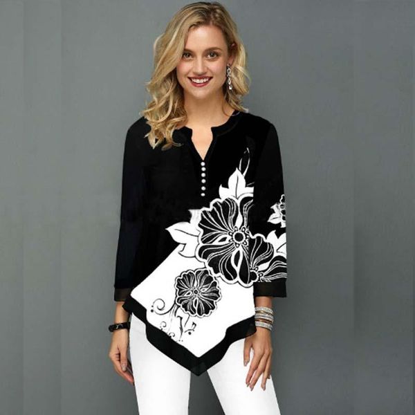 women's blouses & shirts plus size 5xl striped tunics 3/4 sleeve print irregular ladies blouse 2021 spring autumn casual female tunic t, White
women's blouses & shirts plus size 5xl striped tunics 3/4 sleeve print irregular ladies blouse 2021 spring autumn casual female tunic t, White
