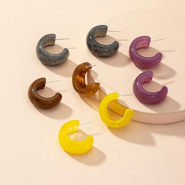 hoop & huggie ujbox antiallergic post multicolor resin earrings for women small yellow purple brown gray wholesale bulk, Golden;silver
hoop & huggie ujbox antiallergic post multicolor resin earrings for women small yellow purple brown gray wholesale bulk, Golden;silver