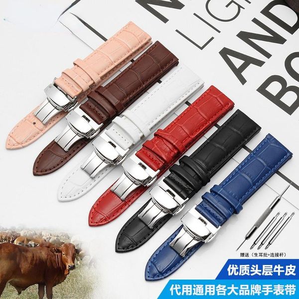 watch bands genuine leather women's strap for rossini ebohr king of heaven seagull butterfly clasp band female male watchband, Black;brown
watch bands genuine leather women's strap for rossini ebohr king of heaven seagull butterfly clasp band female male watchband, Black;brown