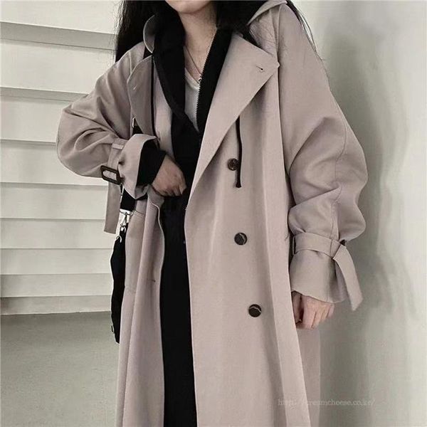 women's trench coats woman windbreaker coat black retro british style spring medium long korean preppy 2021 fashion loose women oversiz, Tan;black
women's trench coats woman windbreaker coat black retro british style spring medium long korean preppy 2021 fashion loose women oversiz, Tan;black