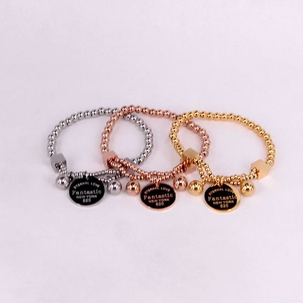 y1-103 double square steel ball english round brand pendant bead bracelet fashion personality cool trendy female hand, Silver
y1-103 double square steel ball english round brand pendant bead bracelet fashion personality cool trendy female hand, Silver