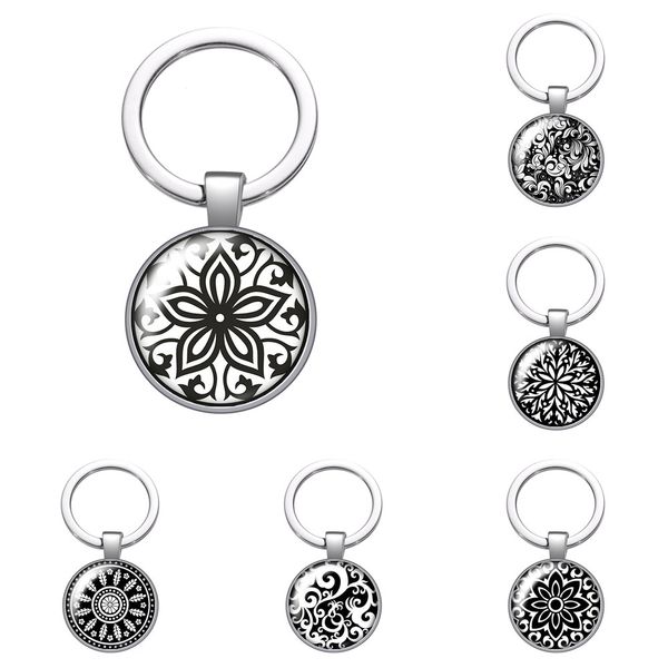 new black patterns flowers glass cabochon keychain bag car key chain ring holder charms silver color keychains for women gifts
new black patterns flowers glass cabochon keychain bag car key chain ring holder charms silver color keychains for women gifts
