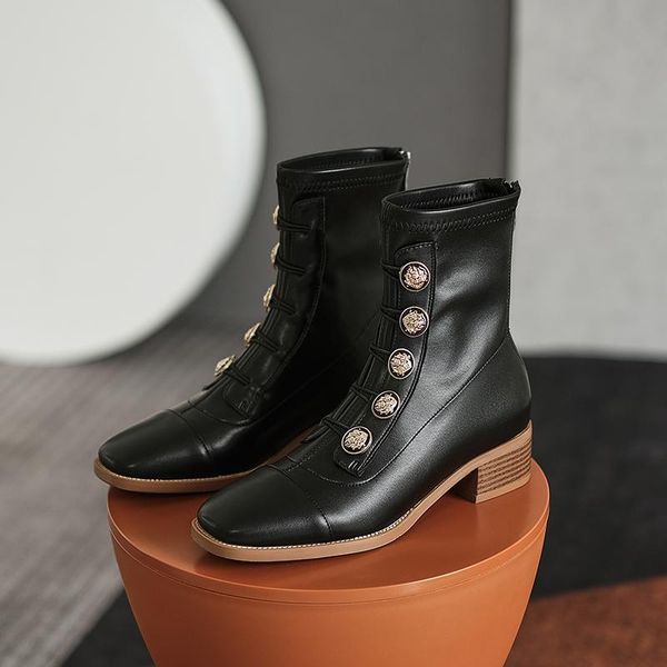 boots autumn winter ankle back zipper square toe thick heels pumps for women vintage working basic casual shoes woman, Black
boots autumn winter ankle back zipper square toe thick heels pumps for women vintage working basic casual shoes woman, Black