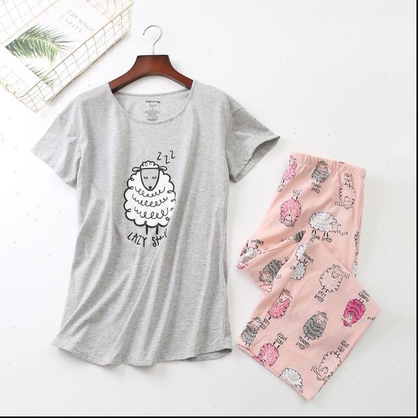 summer pajamas cotton print pink women sleepwear sheep pajama set capris elastic waist plus size 3xl lounge pijamas s92905, Black;red
summer pajamas cotton print pink women sleepwear sheep pajama set capris elastic waist plus size 3xl lounge pijamas s92905, Black;red