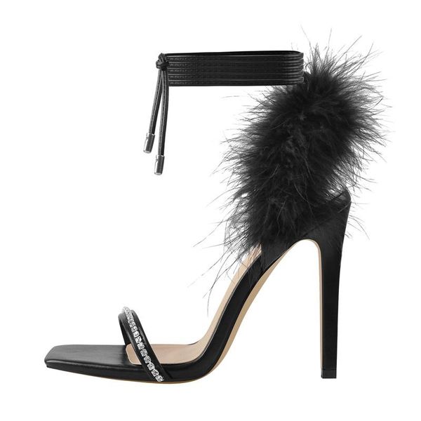 onlymaker feather rhinestone sandals thin high heels womens square toe ankle strappy shoes dress evening party big size us5-15, Black
onlymaker feather rhinestone sandals thin high heels womens square toe ankle strappy shoes dress evening party big size us5-15, Black