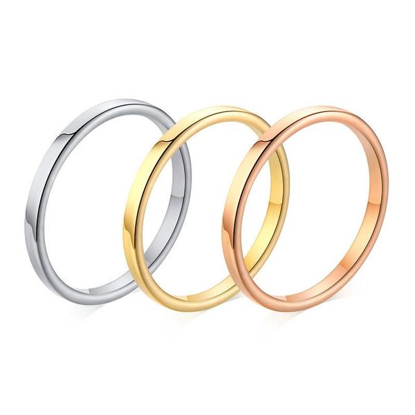 wedding rings 2mm stainless steel flat ring simple wind female trinket, Slivery;golden
wedding rings 2mm stainless steel flat ring simple wind female trinket, Slivery;golden