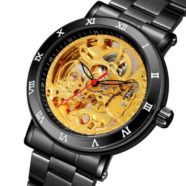 wristwatches forsining luxury steampunk men's roman carving skeleton auto mechanical stainless steel watches gift box ship, Slivery;brown
wristwatches forsining luxury steampunk men's roman carving skeleton auto mechanical stainless steel watches gift box ship, Slivery;brown