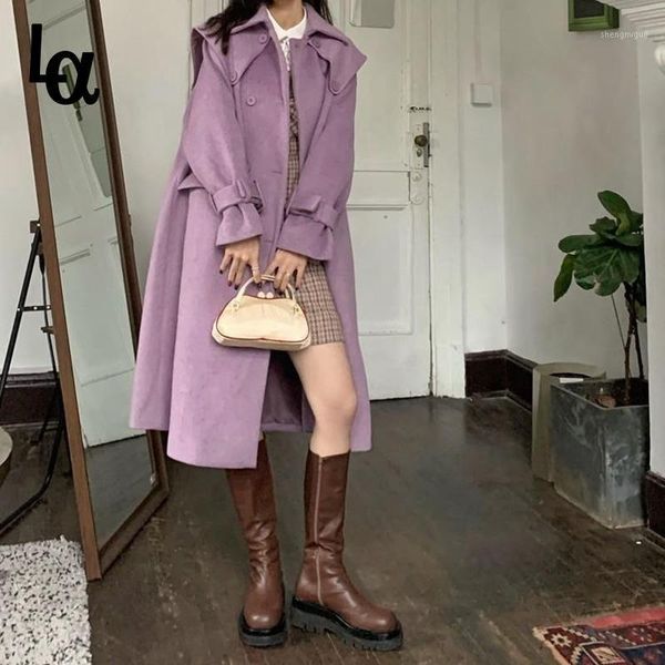 women's wool & blends luck a women purple winter double breasted woolen coats turn down collar cuff korean sweet ins chic girls fashion, Black
women's wool & blends luck a women purple winter double breasted woolen coats turn down collar cuff korean sweet ins chic girls fashion, Black
