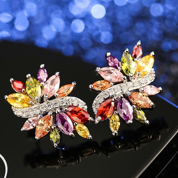 stud female charm multicolor zircon earrings rose gold silver color rainbow stone wedding jewelry for women, Golden;silver
stud female charm multicolor zircon earrings rose gold silver color rainbow stone wedding jewelry for women, Golden;silver