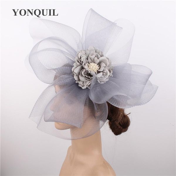 grey tulle flower big wedding hat bride mariage headwear accessories women fascinato hats elegant ladies party chapeau1
grey tulle flower big wedding hat bride mariage headwear accessories women fascinato hats elegant ladies party chapeau1
